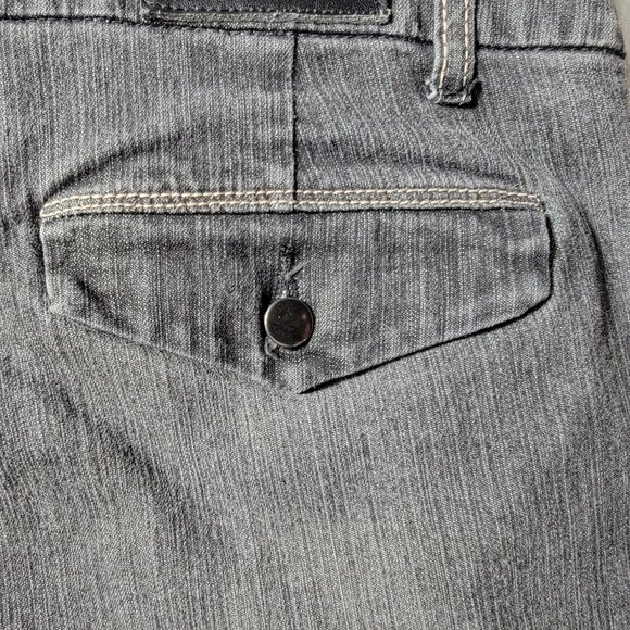 Neva jeans black washed‎ stretch wide leg loose fit size on tag 13 Style #YBS617 - Picture 6 of 15